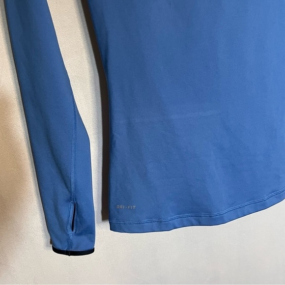 Nike Pro fleece lined long sleeve shirt blue size Small - Picture 4 of 12